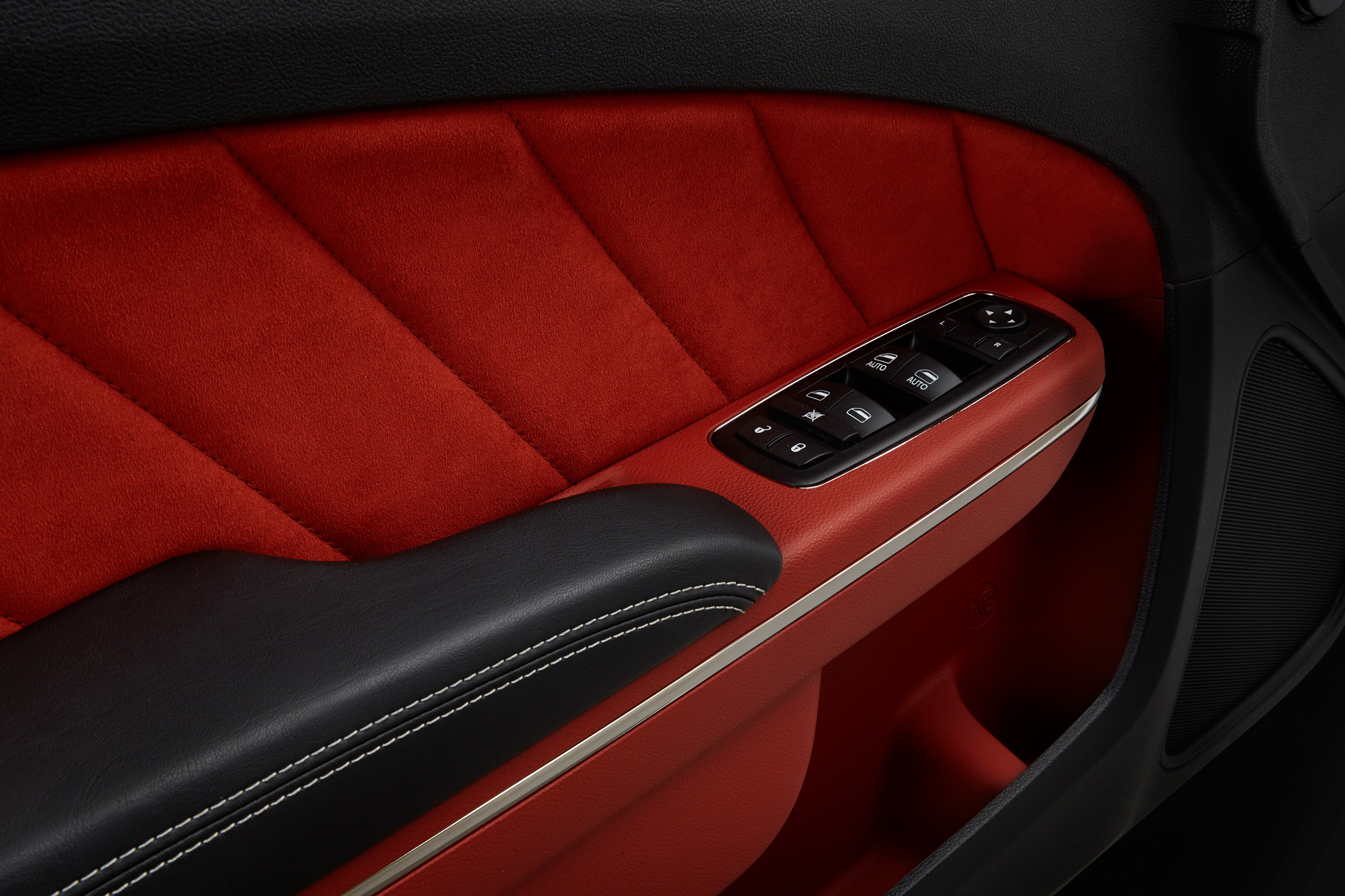 2015 Dodge Charger SRT Hellcat – Ruby Red Alcantara suede door