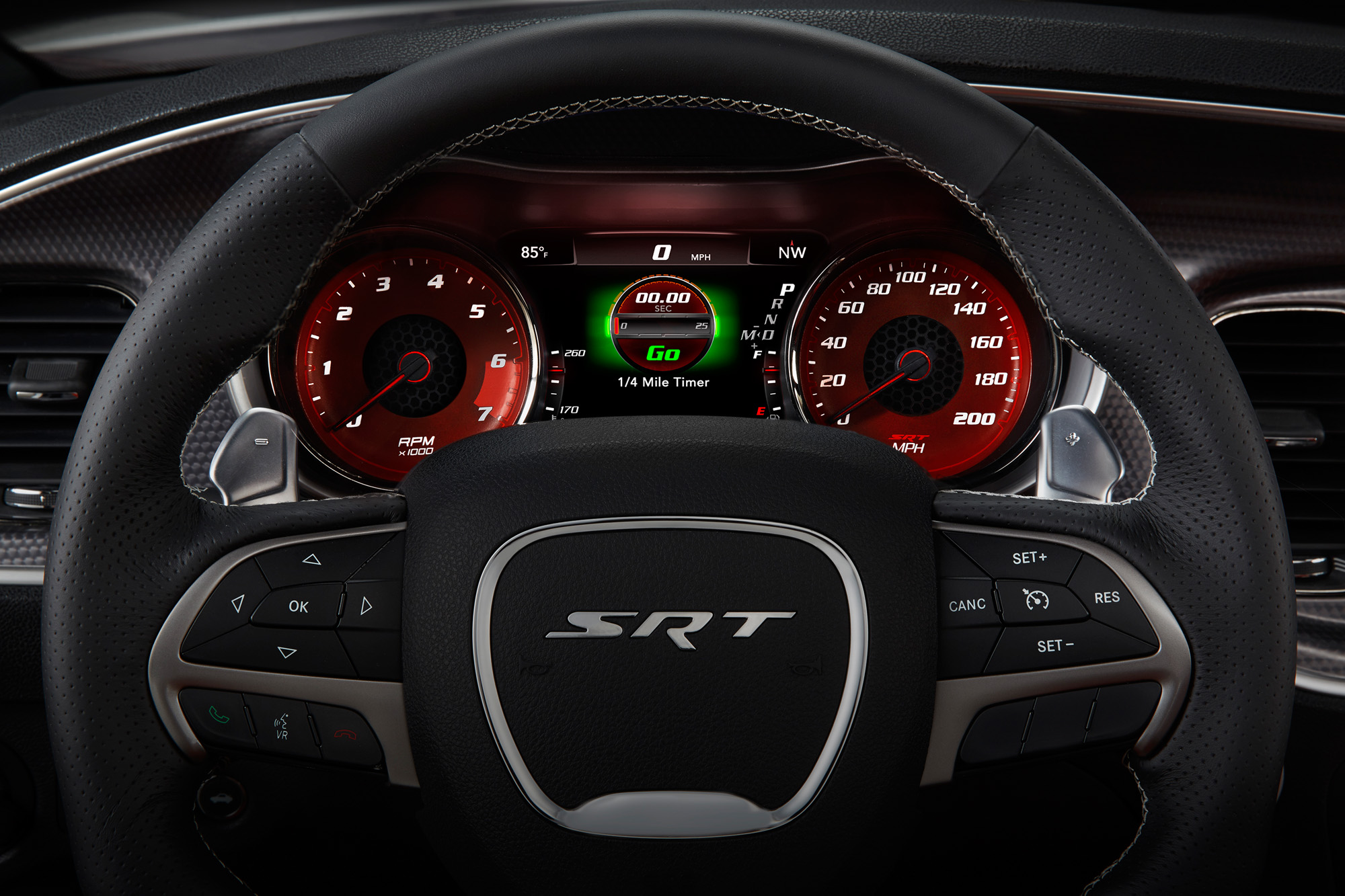 2015 Dodge Charger SRT - quarter mile Timer GO screen