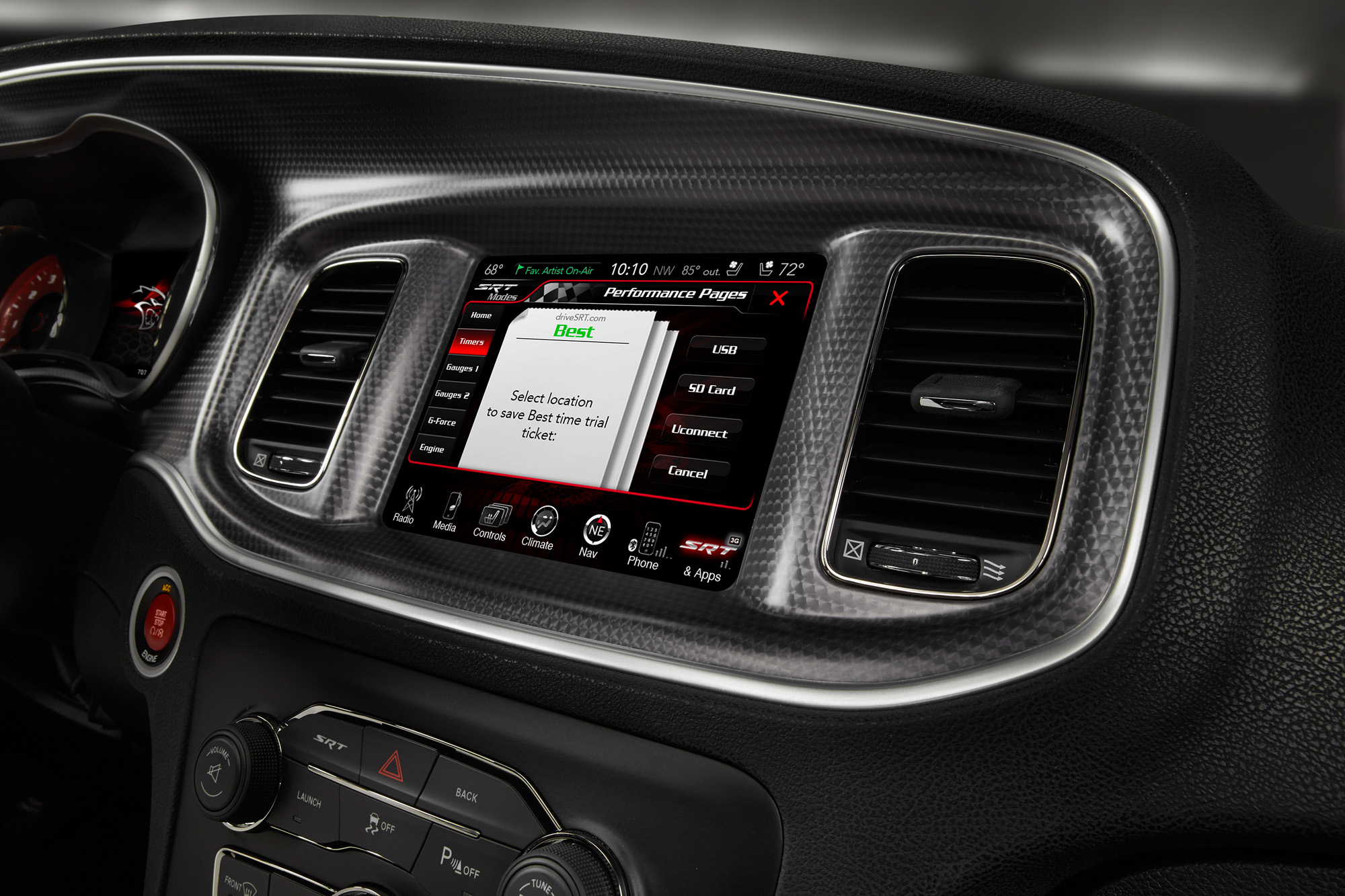 2015 Dodge Charger SRT - Timer screen