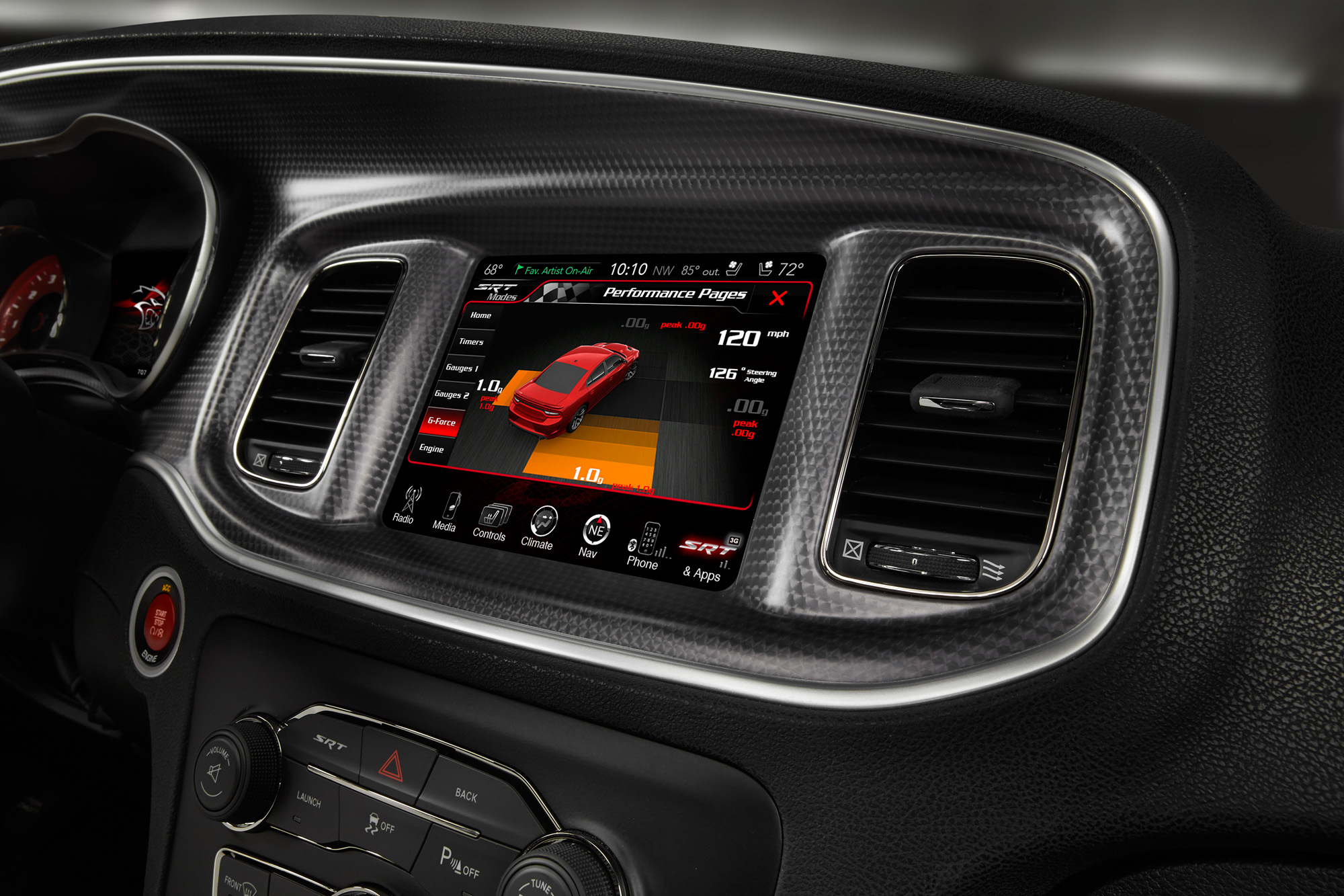2015 Dodge Charger SRT - G-Force screen