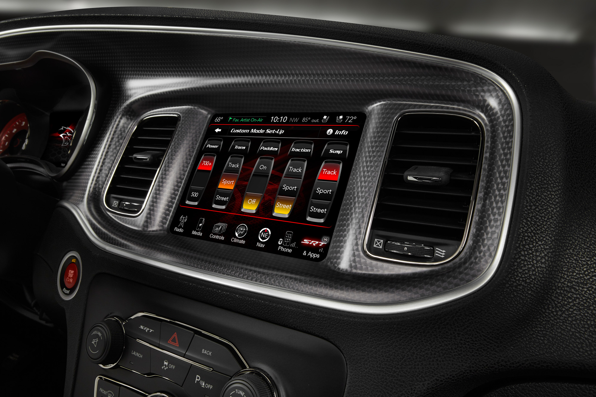 2015 Dodge Charger SRT - Custom Setup Toggles screen