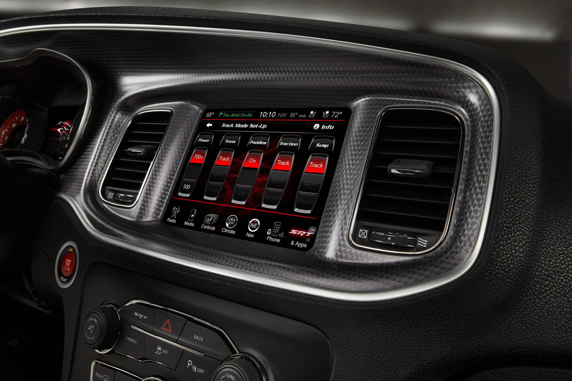 2015 Dodge Charger SRT - Track Setup Toggles screen