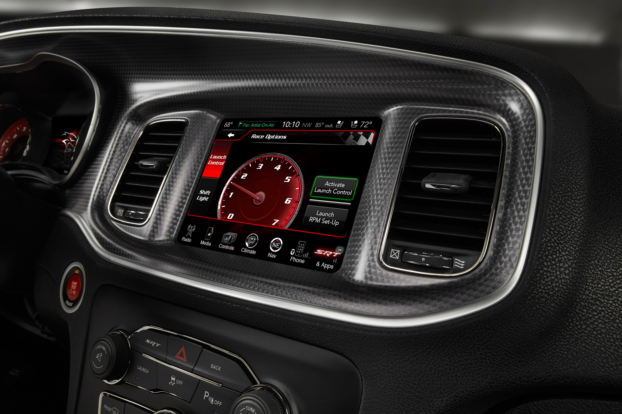 2015 Dodge Charger SRT - Race Options screen