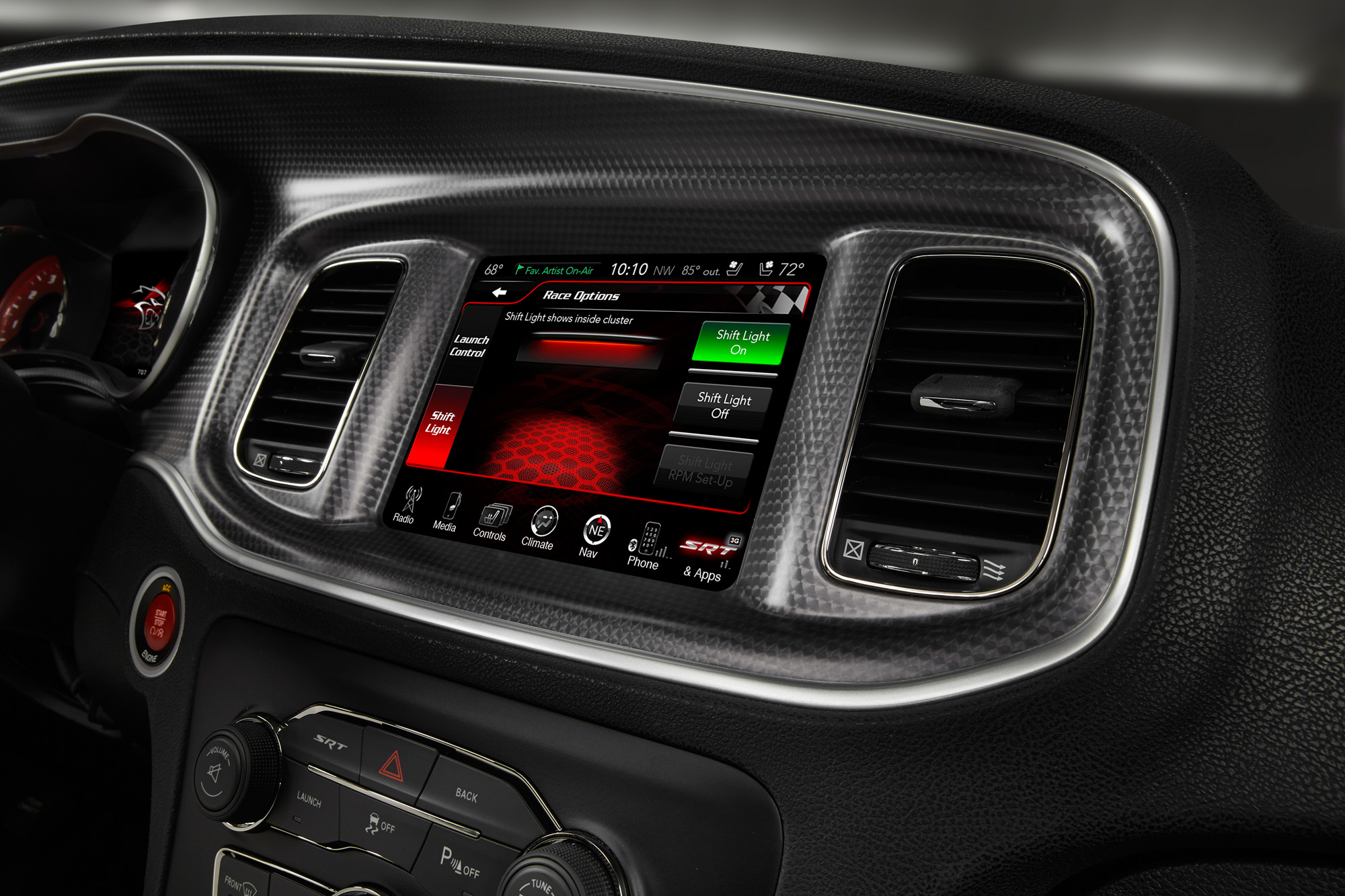 2015 Dodge Charger SRT - Shift Light Setup screen
