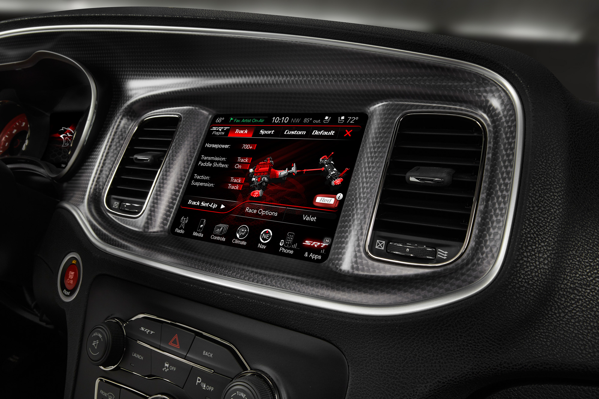 2015 Dodge Charger SRT - Track Setup screen