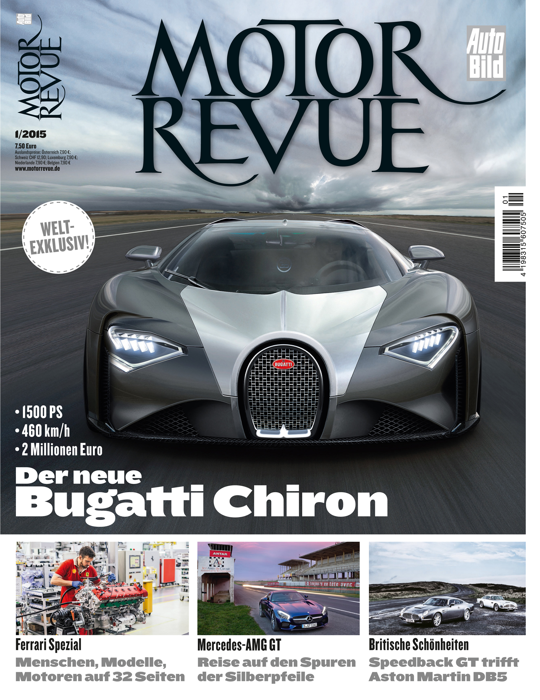 Erste Fotomontage des Bugatti Chiron von der Motor Revue