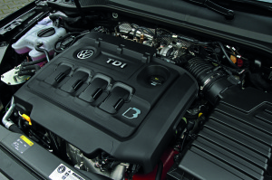 Triebwerk des VW Passat 2.0 TDI