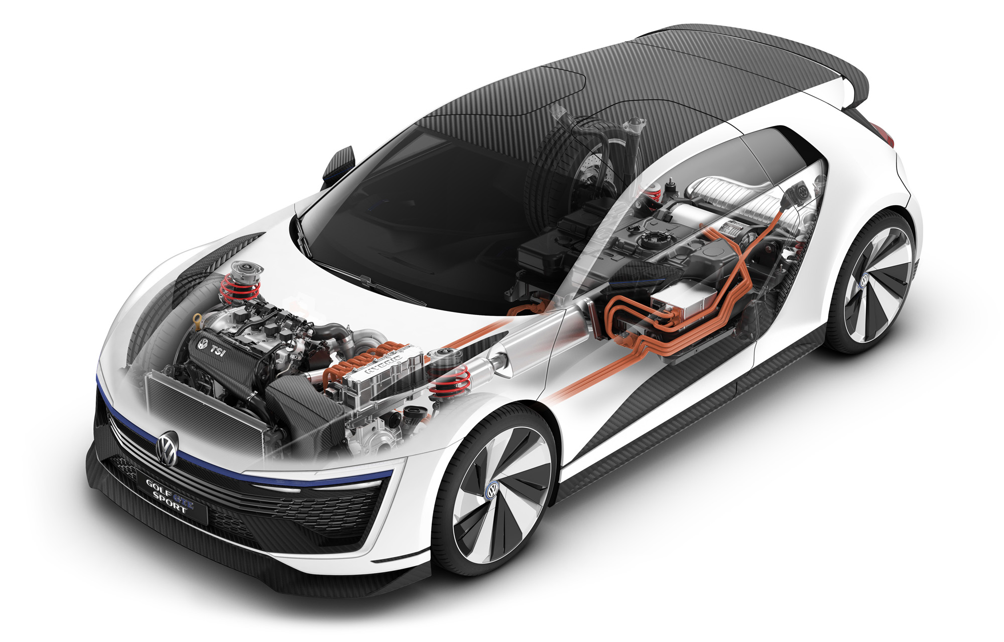 Die Motorenkonstellation des VW Golf GTE Sport ist gut durchdacht.